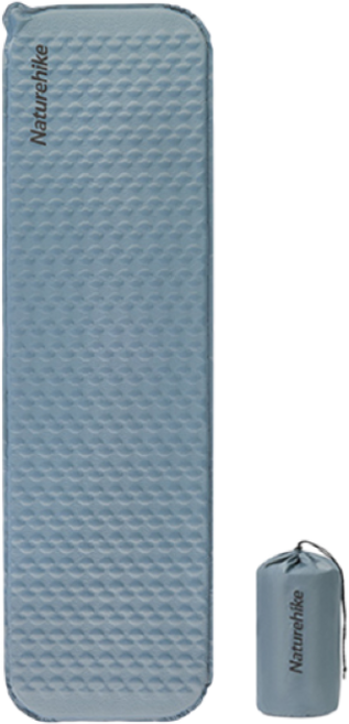 네이처하이크 UL 자충 매트 3.5 싱글 스퀘어 차박 1인 캠핑 에어 백패킹, 블루