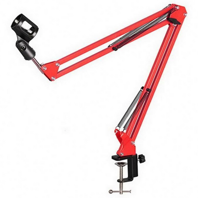 UC-CP269 레드 탁상용 마이크스탠드 거치대 스텐드 게임방송 유튜브 유튜버 녹음용, 상세페이지 참조, 1개