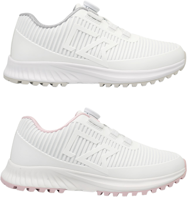 커터앤벅 여성 스트라이프 패턴 고무성형 다이얼 골프화 - CBL6AGS3331