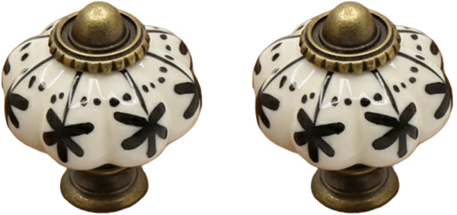 에버리즈 유럽풍 엔틱소품 빈티지 서랍 손잡이 6종, 2개, 빈티지블랙