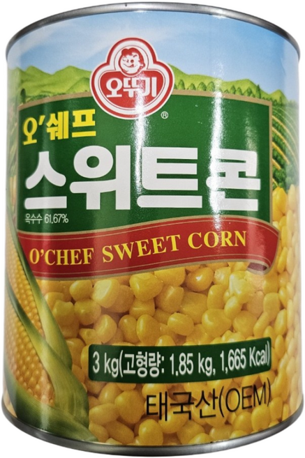 오뚜기 오쉐프 스위트콘 3kg 4개