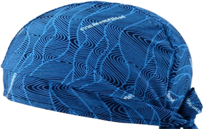 하루픽] 대한민국 국내산 제조 생산 프리미엄 기능성 스포츠 냉감 쿨전사두건 이너모자 속모자 반다나, 웨이브블루