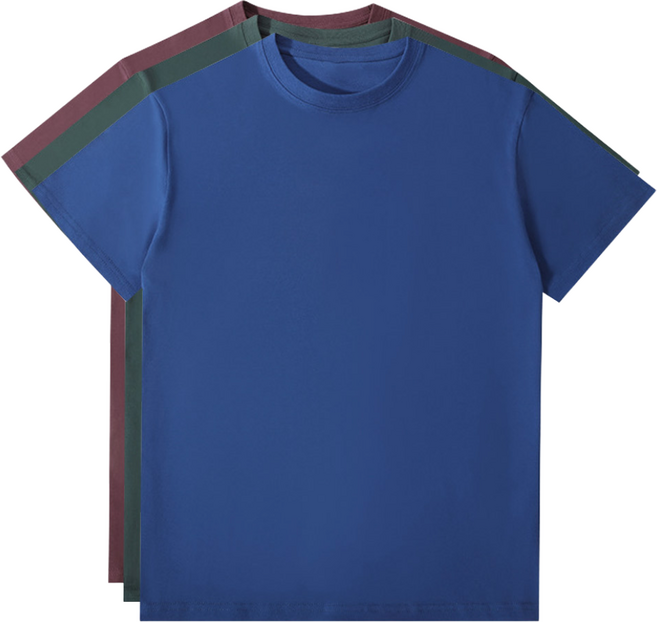 3장세트 유니미스 국산 면100% 무지 컬러 라운드넥 반팔티