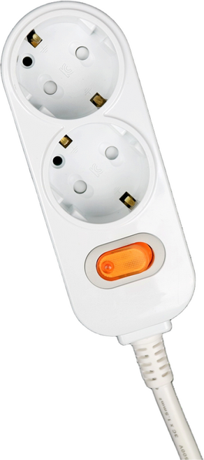 매직파워 국산 멀티탭 2구 스위치형, 화이트, 1개, 5m