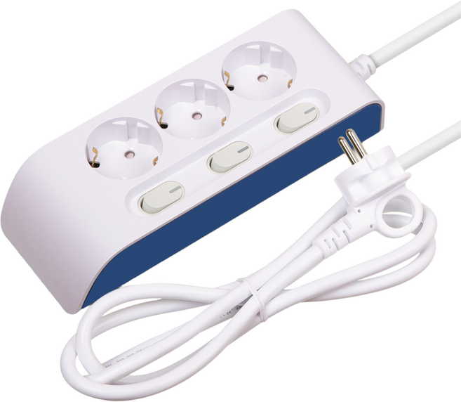 현대일렉트릭 하이탭 개별 스위치 3구 멀티탭