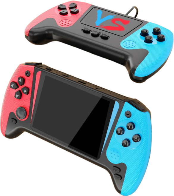 미니게임기 휴대용게임기 500게임 3.5인치 빈티지 클래식 크리에이티브 게임기, 레드블루, 레드블루 1인용