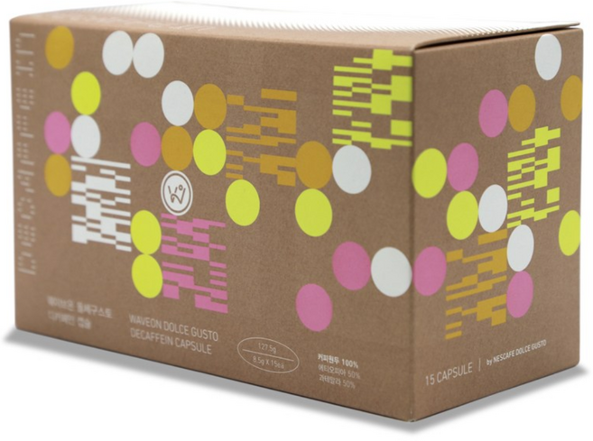 웨이브온 돌체구스토 호환 캡슐커피 디카페인, 8.5g, 15개입, 4개