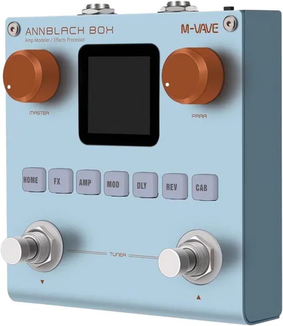 M-VAVE BLACKBOX 다기능 기타/베이스 이펙트 페달 이펙터 80개의 편집 가능한 프리셋 6개의 이펙트 모듈, 1개