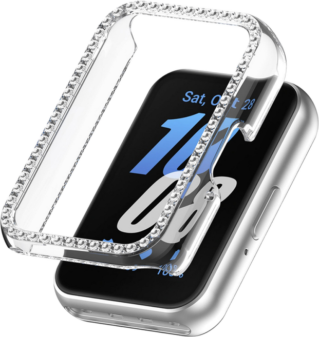 갤럭시 핏3 큐빅 하프 커버 워치커버 보호커버, 투명