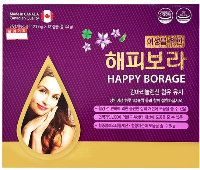 해피보라 월경전증후군 갱년기영양제, 2개, 60정 - 쿠팡