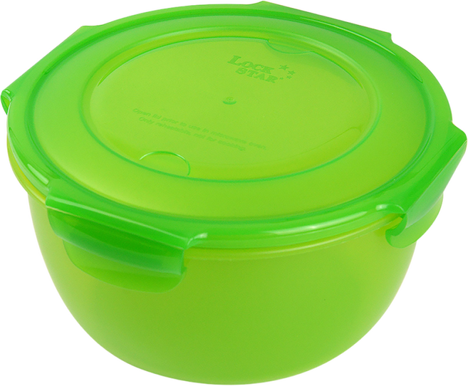 락스타 미라클린 셀러드볼(1.7L) 야채통(4L) 전자렌지 진공 밀폐용기 신선야채 냉동밥보관, 4개, 셀러드볼