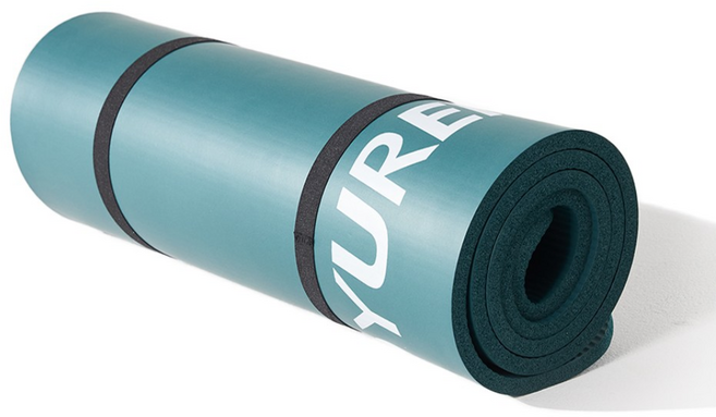 유렌 NBR 요가매트 12mm 푹신한 운동매트 190x61cm 홈트매트, 다크 그린, 1개