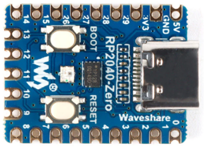 라즈베리파이 피코 제로 RP2040-Zero 마이크로 파이썬 지원 개발보드, 핀헤더 미납땜, 1개