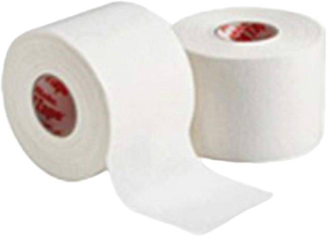C테이프 3.8cm x 12m 1롤 스포츠 테이프 테이핑 면테이프 씨테이프 뮬러 축구 풋살 클라이밍 주짓수 뮬러씨테이프, 화이트, 1개