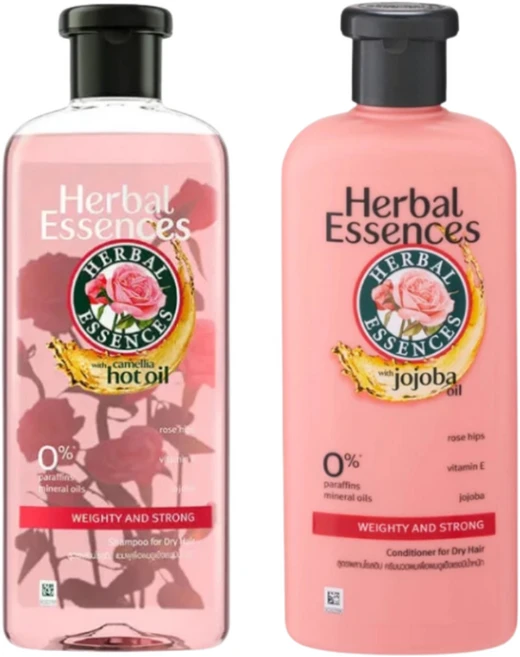 태국 허벌 에센스 샴푸+컨디셔너 웨이티 앤 스트롱 Herbal Essences Shampoo + Conditioner Weighty & Strong 1+1, 1세트 - 쿠팡