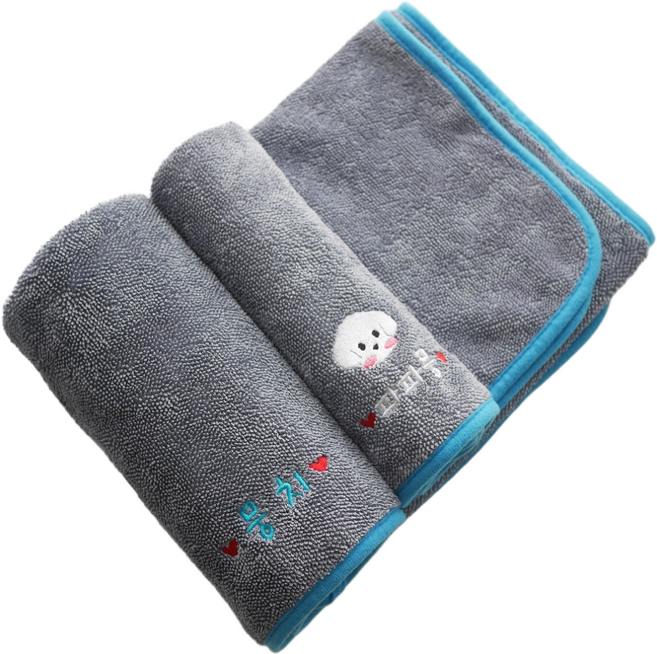 야자수샵 극세사 커스텀 이름자수 수건 반려동물 강아지 고양이 펫타올 펫타월 담요, N(필요없음), 1개