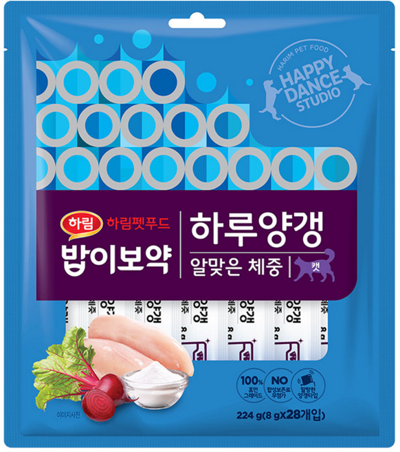 하림펫푸드밥이보약 캣 하루양갱, 알맞은 체중, 224g, 1개