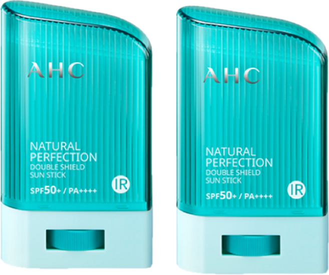 AHC 내추럴 퍼펙션 더블 쉴드 선스틱 SPF50+ PA++++ (초록), 22g, 2개