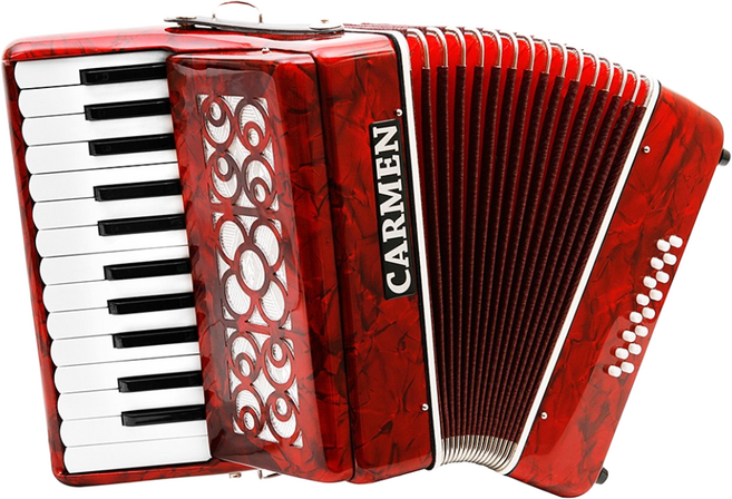 칼멘 2열 16베이스 25건반 칼멘 아코디언, 단품, 1개