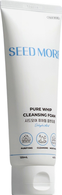 시드모어 퓨어휩 클렌징폼 폼클렌져 여드름성 피부완화 기능성, 1개, 120g