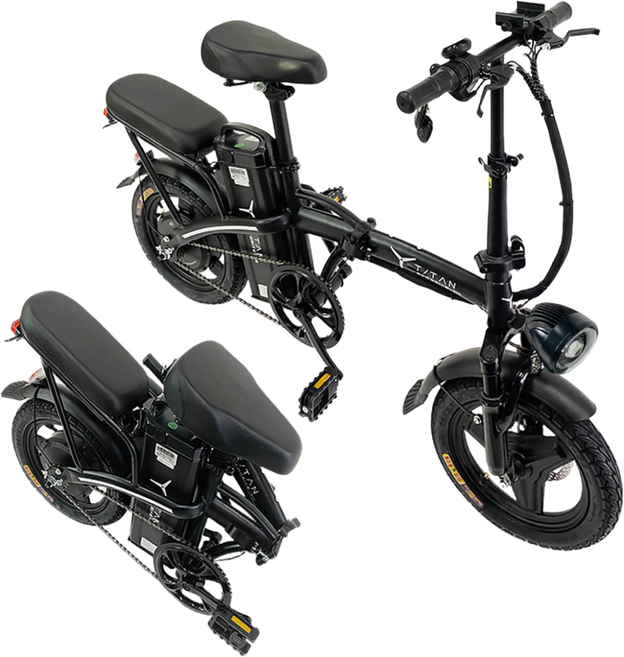 에코드라이브 타이탄300 전기자전거 48V 350w 21A 분리형배터리 미니바이크, 48v 10ah 페달