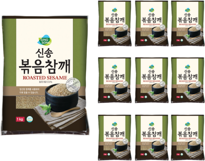 신송 볶음참깨, 1kg, 10개