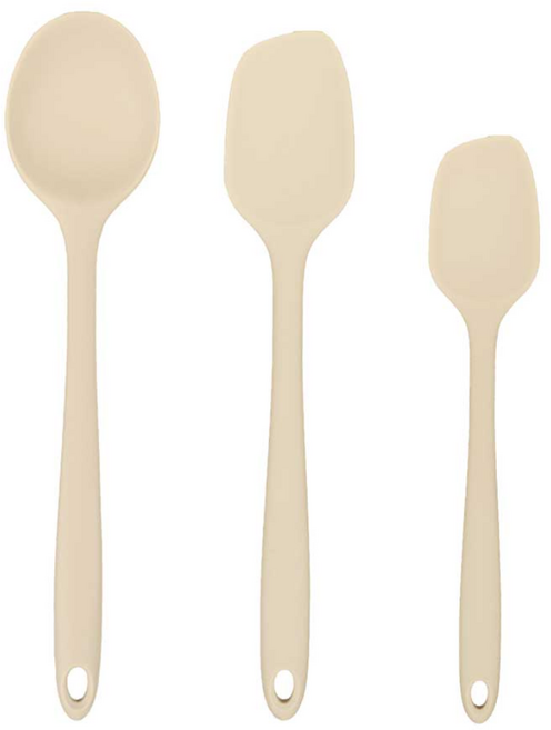 모모빈 실리콘 이유식 조리도구 3종 멀티스푼 + 스파츌라 세트, 크림브륄레, 1세트, 스파츌라 S  + L + 멀티스푼 L