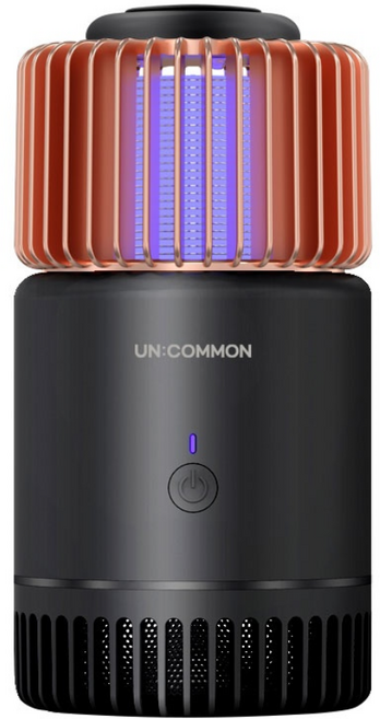 언커먼 LED 모기 퇴치기 포획형 감전식 모기트랩 캠핑 포충기 LED 모기 퇴치등, 블랙