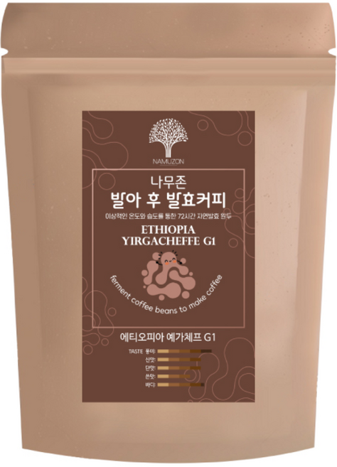 [발아 후 발효 원두] 에티오피아 예가체프G1_홀빈, 에티오피아 예가체프G1, 500g, 1개, 홀빈(분쇄안함)