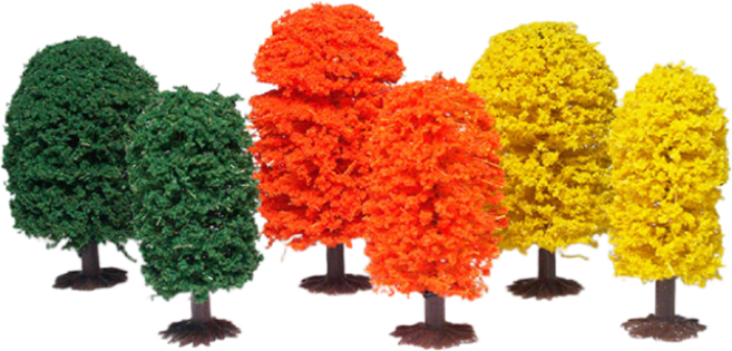 포레스 건축모형 만들기 디오라마 재료 정원수 칼라모형나무 6종, 노란나무(대-약7cm), 1개