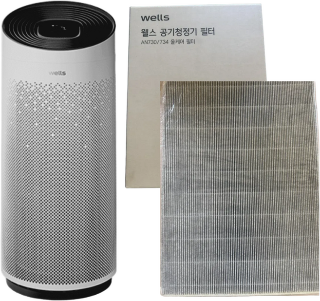 [정품할인]교원웰스 토네이도 공기청정기 올케어필터 2개 AN730 AN734, 1개