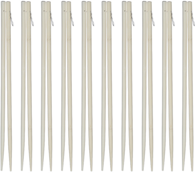 대나무 대백색 튀김 젓가락 45cm 39cm 33cm, 10개