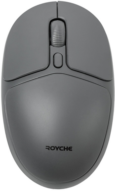로이체 멀티페어링 무선 블루투스 마우스 RX-600TR 저소음 클릭 도서관 사무용 노트북, 그레이