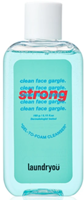 런드리유 클린 페이스 가글 젤투폼 클렌저 스트롱, 160g, 1개 - 쿠팡