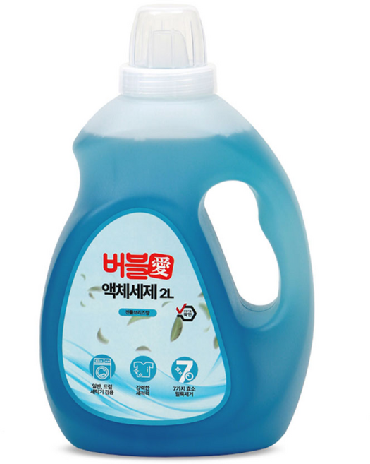 버블 알칼리 세탁 세제 드럼 수건 운동복 세제, 1개, 2L