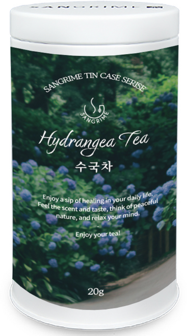 산그리메 국내산 유기농 수국차 20티백 틴케이스 고급선물용, 1개, 20개입, 1g