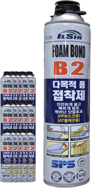 일신 CNA 폼본드 B2 박스 15개입 IS-1500 다목적 우레탄폼 단열 접착제, 15개