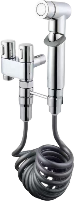 아엘 고압 욕실 스프레이건 청소건 풀세트, 실버, 1개