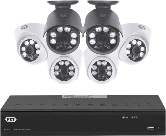 FXT-800만화소 4K mini CCTV 국산 카메라 세트, 17. 8CH 실내4대 실외2대 풀세트, 1개