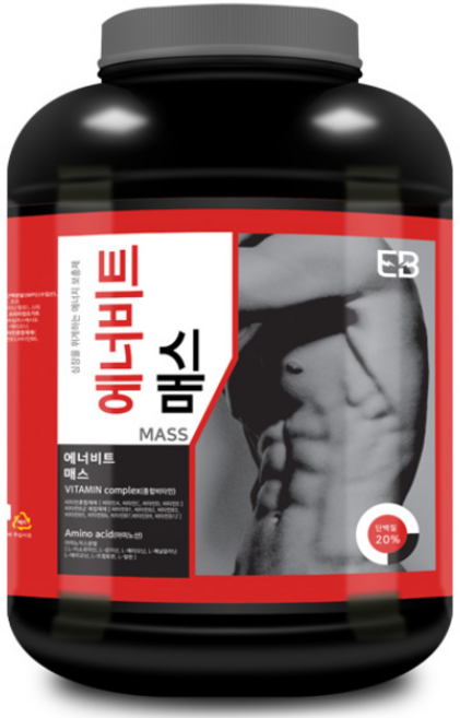웨이테크 에너비트 매스 Super Calorie 살찌는보충제 /체중증가보충제 / 사은품증정, 4kg, 1개
