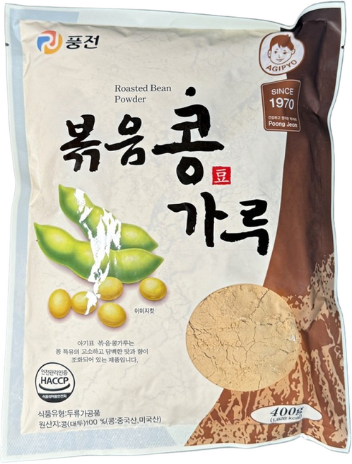 풍전 볶음콩가루 업소용 인절미 미숫가루 떡고물, 2개, 400g