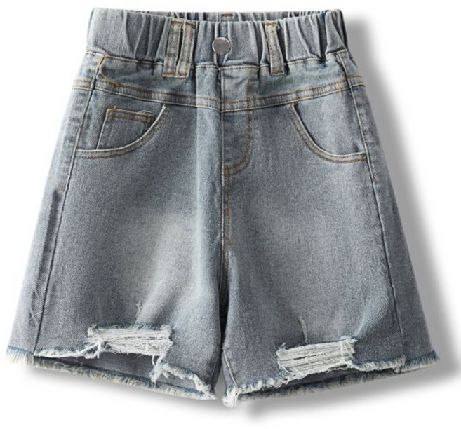 크리스탈하우스 아동 주니어 여아 데일리 청 스판 반바지 CA016