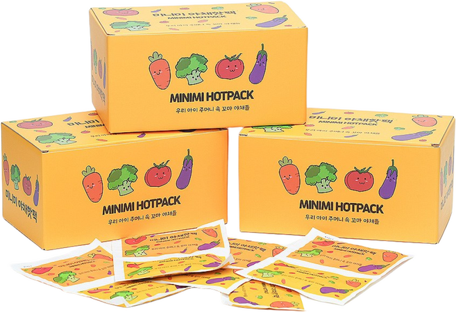 해피원 어린이 손난로 야채 핫팩 25g, 40개