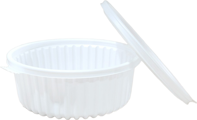 [세트] 국내생산 225파이 감자탕용기 2000ml(소) 50개 + 뚜껑50개 세트/전자레인지가능 포장 배달용기, 1개입