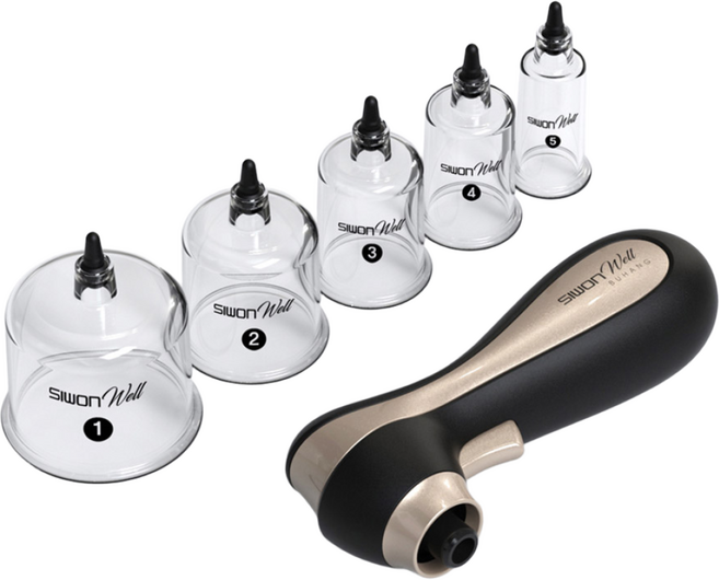 녹십자 자동 전동 부항기 부항컵21개 셋트 한의원 병원 가정 혈액순환 흡입기 시원웰, 1세트