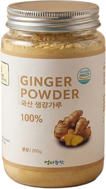 엄마농장 국산 100% 생강가루 HACCP인증, 1개, 200g