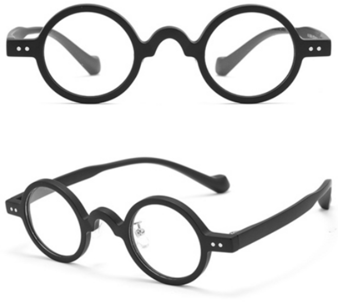 가벼운 초경량 남녀공용 동글이 라운드 알작은 뿔테 안경테