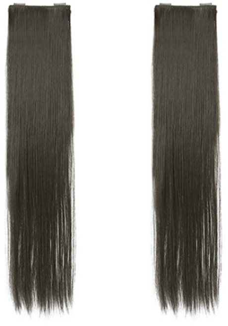 가발매니아 심플스트레이트 49cm 부분2헤어피스 붙임머리 좌우대칭 made in korea, 내츄럴브라운(제디원사), 2개