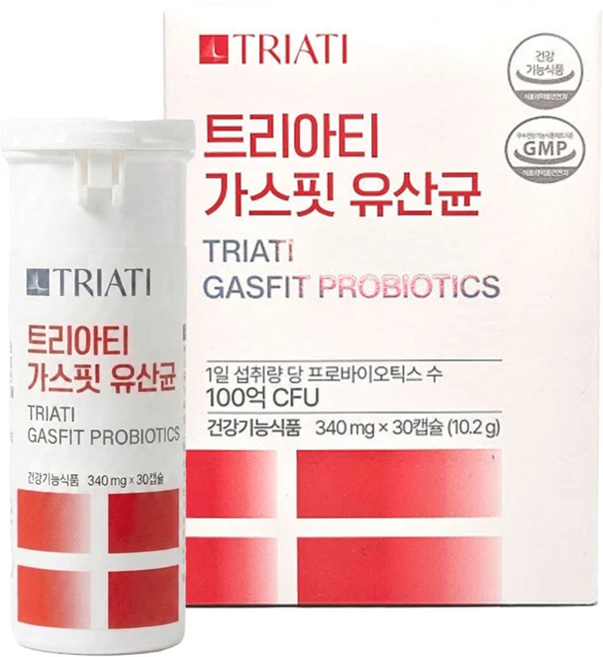 트리아티 가스핏 유산균 덴마크 100억 보장 LGG 가스, 1박스, 30정 - 쿠팡