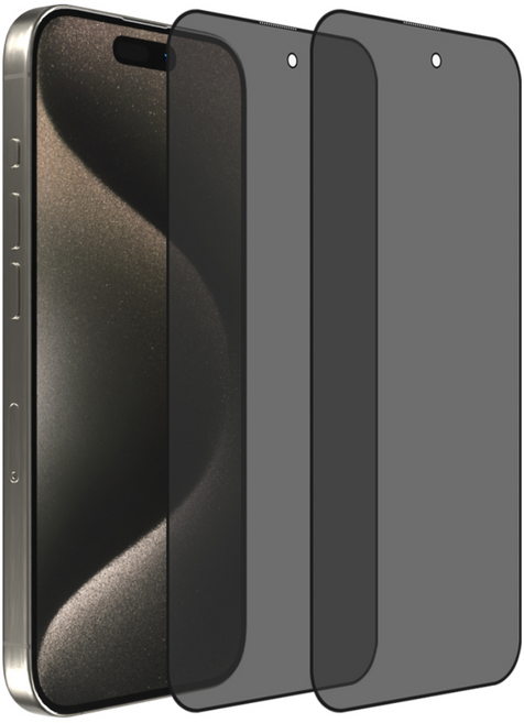 니하 아이폰 사생활 풀커버 강화유리 강화유리필름 2매입, 1세트